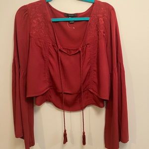 Forever 21 Long Sleeve Crop Top